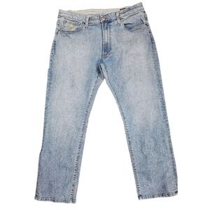 BEN SILVER Men's 40×30 Waterman Straight Leg Jean Medium Wash Classic Preppy